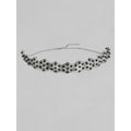 Generic Women's Rose Gold Plated Alloy Choker (Silver &amp; Black)